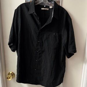 Moda Campia Black Casual Button Down Shirt
